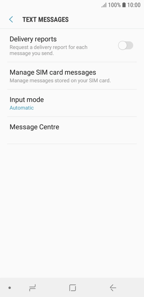 Press Message Centre.