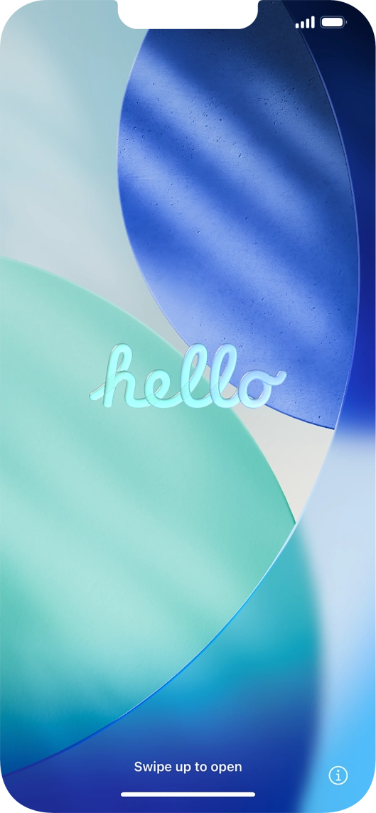 Slide your finger upwards starting from the bottom of the screen.