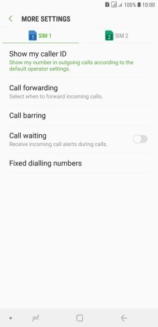 Press the required SIM.