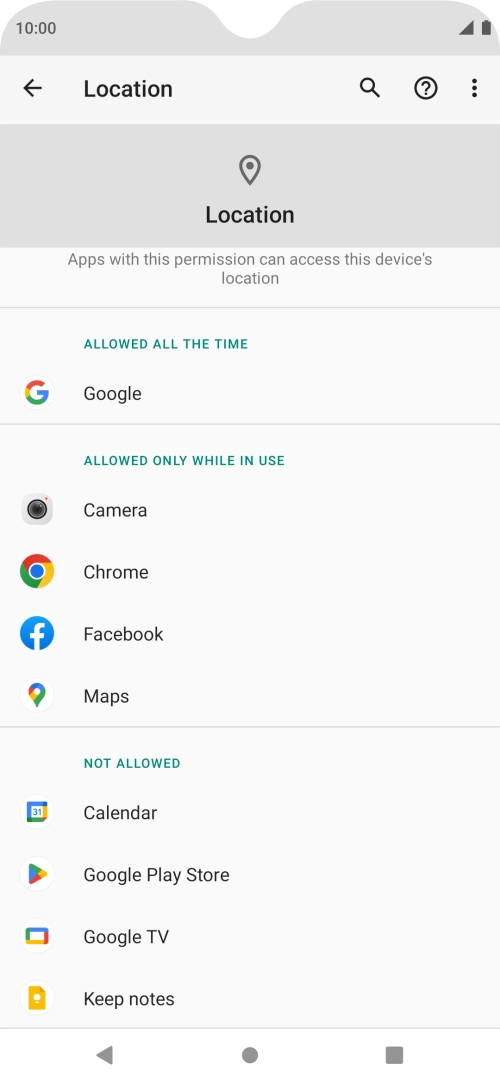 Press the required app.