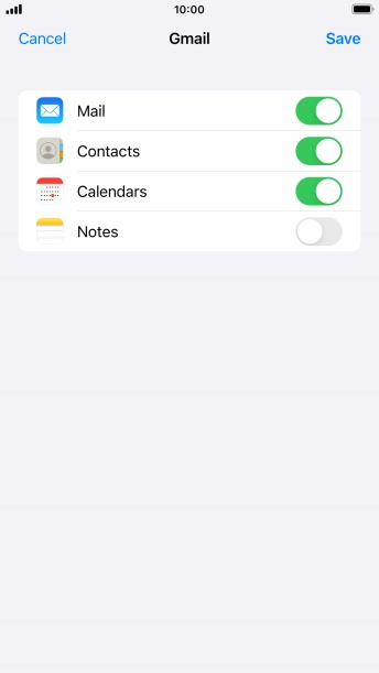 If this screen is displayed, you email account has been recognised and set up automatically. Follow the instructions on the screen to key in more information and finish setting up your phone.