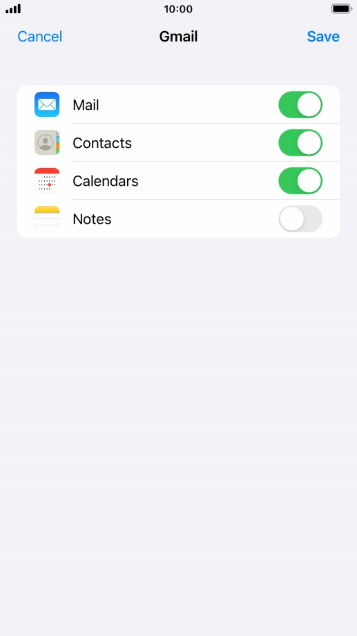 If this screen is displayed, you email account has been recognised and set up automatically. Follow the instructions on the screen to key in more information and finish setting up your phone.