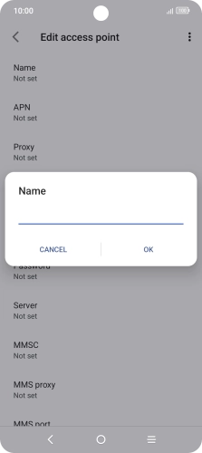 Key in EE Internet and press OK.