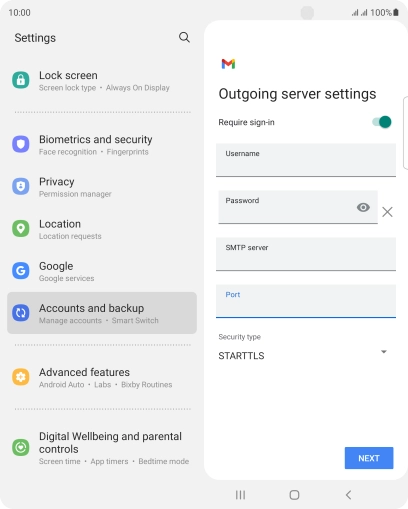 Press the drop down list below 