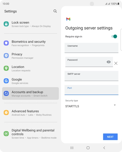 Press the drop down list below 