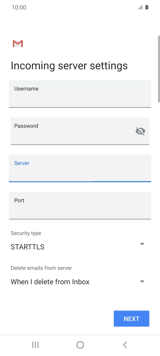 Press the field below 