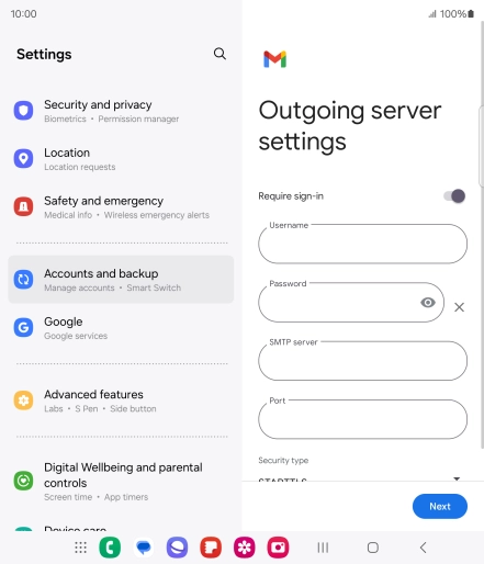 Press the indicator next to 