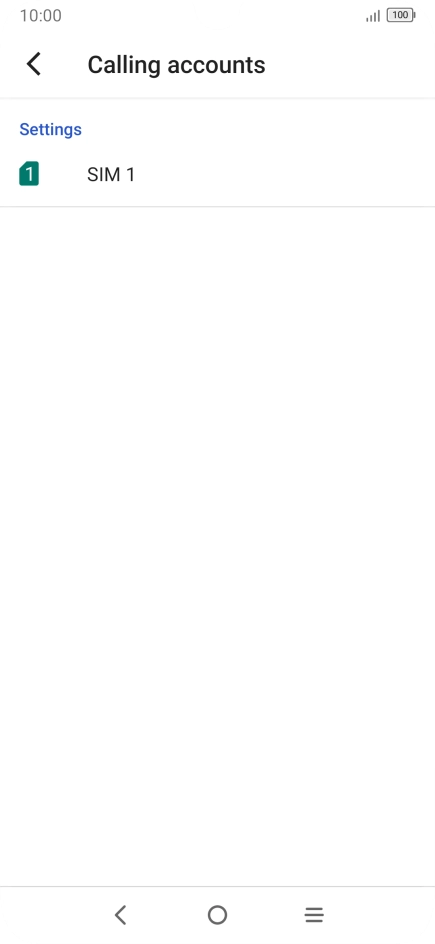 Press the name of the SIM.