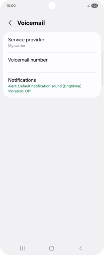 Press Voicemail number.