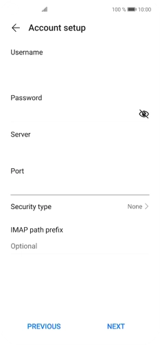 Press Security type.