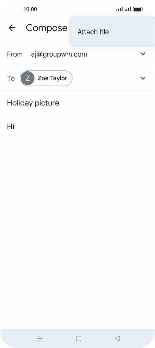Press Attach file and go to the required folder.
