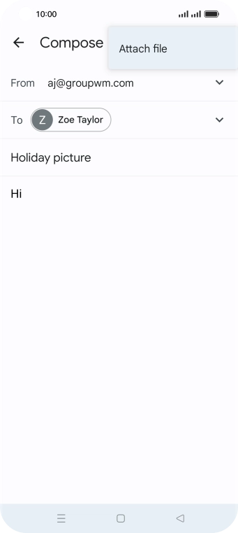 Press Attach file and go to the required folder.