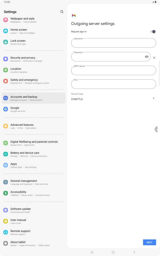 Press the indicator next to 