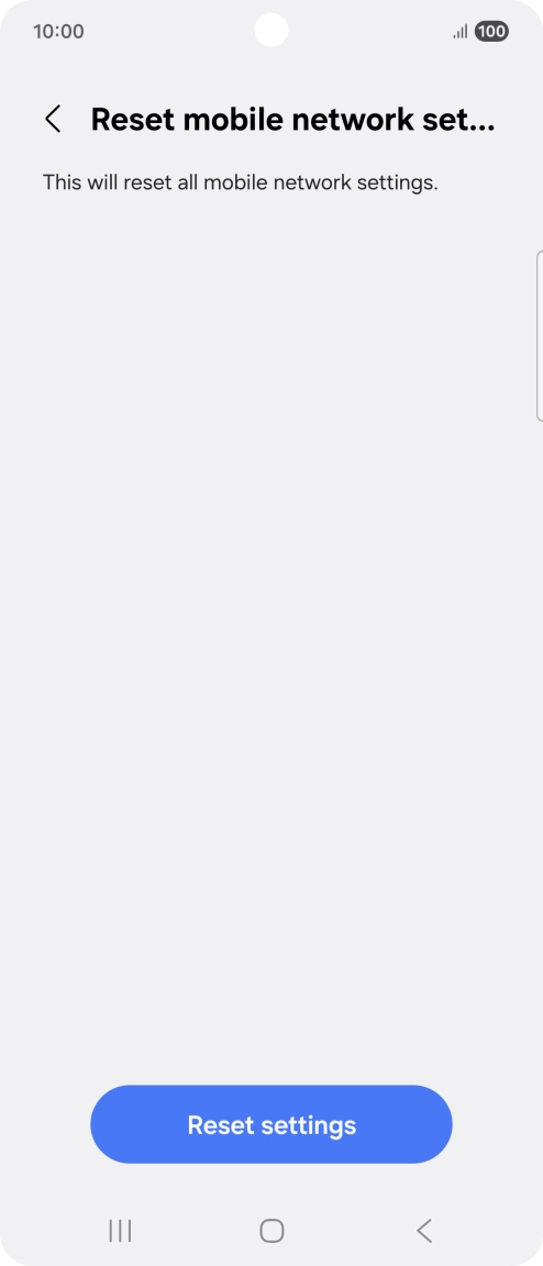 Press Reset settings.