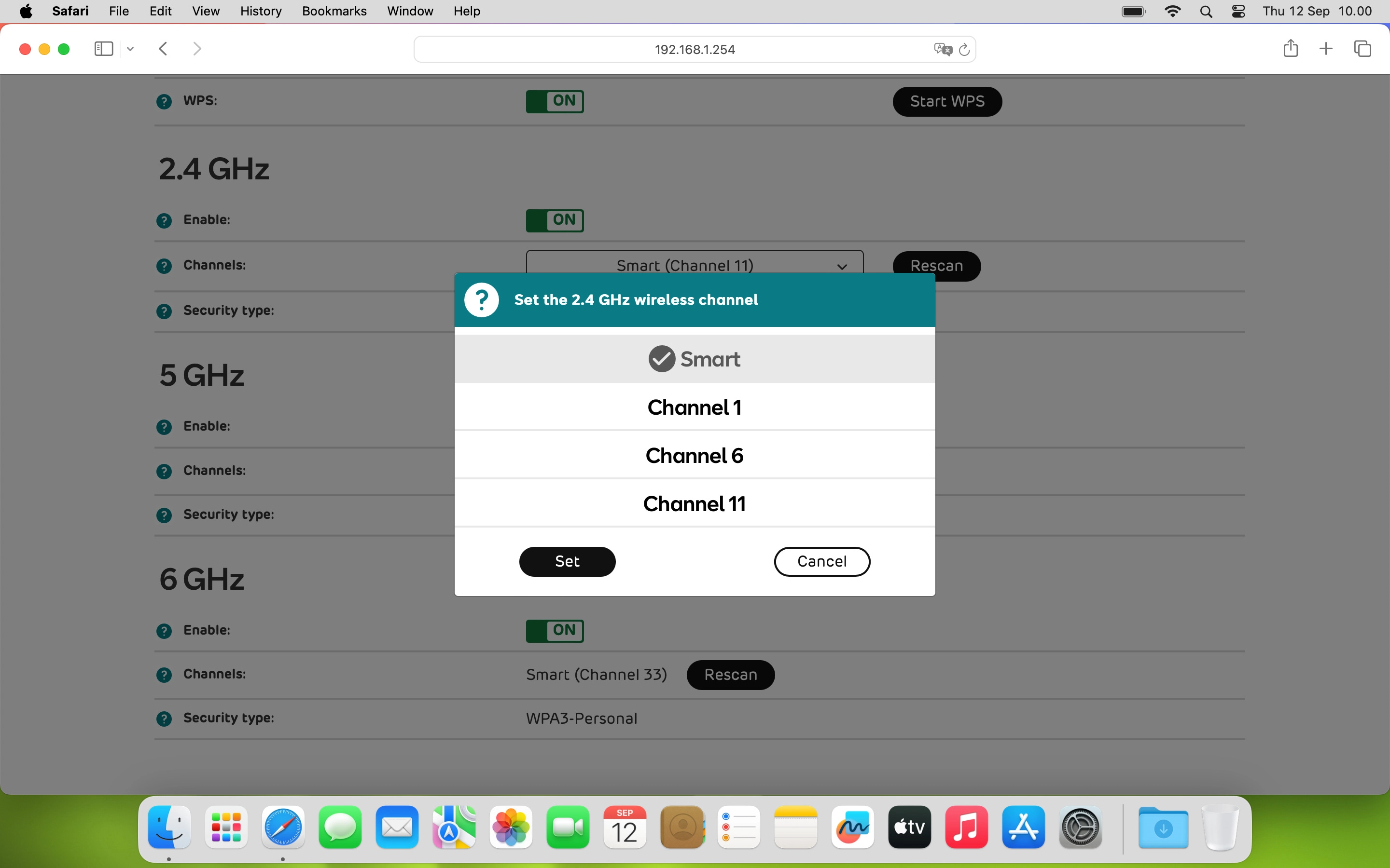Click the required channel.