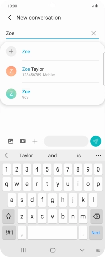 Press the required contact.