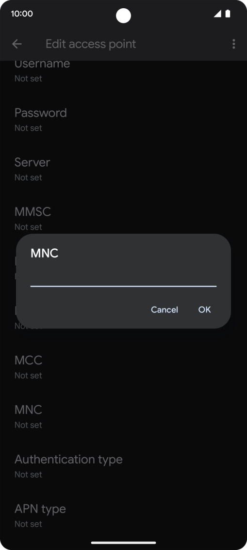 Key in 33 and press OK.