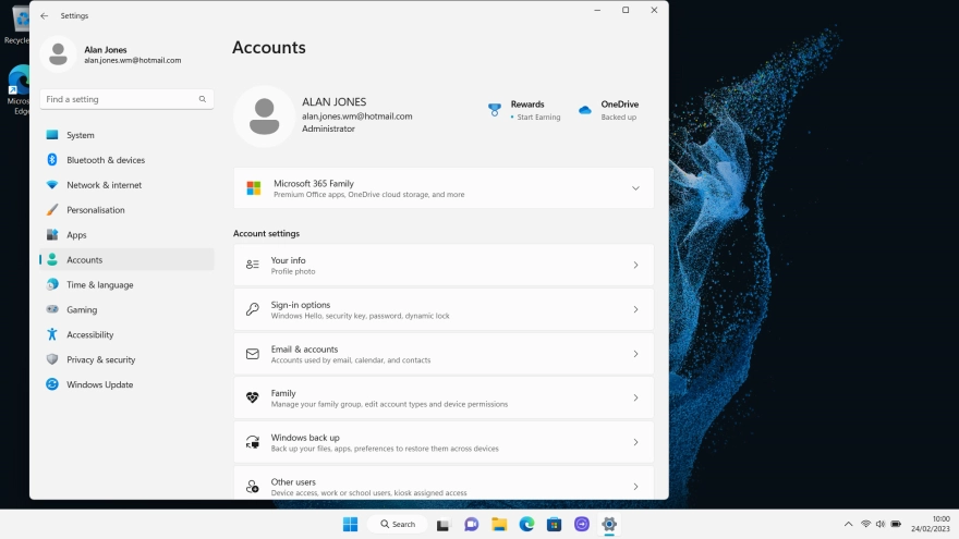Click Windows back up.