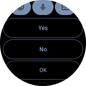 Press the required reply.