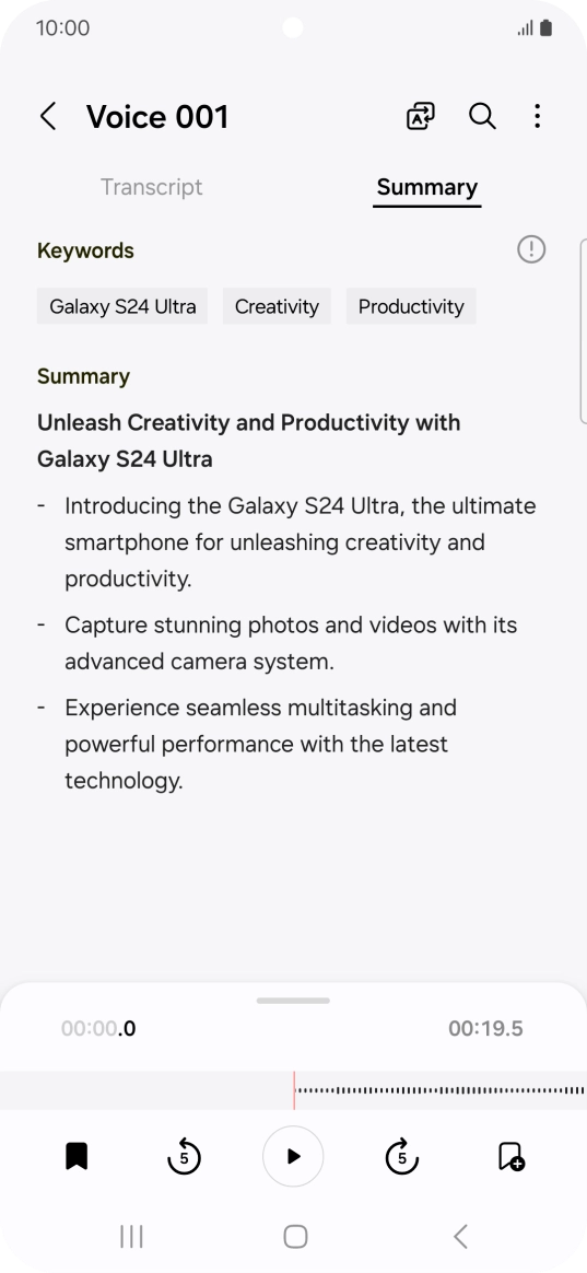 Press the Return key to save the changes.