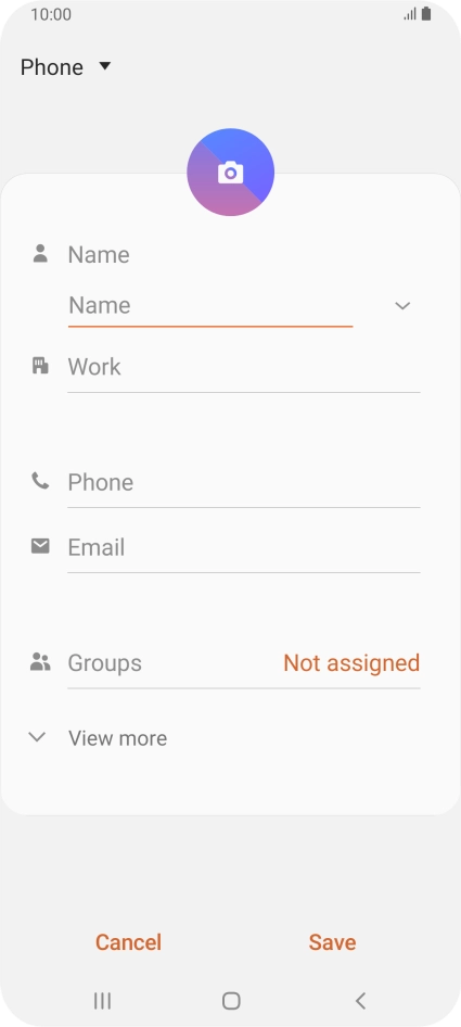 Press the address book drop down list.