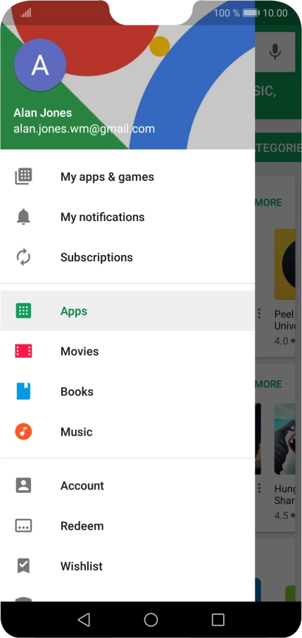 Press My apps & games.