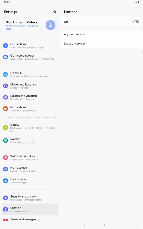 Press the indicator to turn the function on or off.