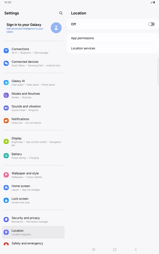 Press the indicator to turn the function on or off.