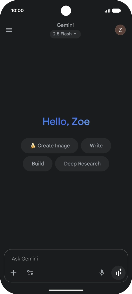 Press the profile icon.
