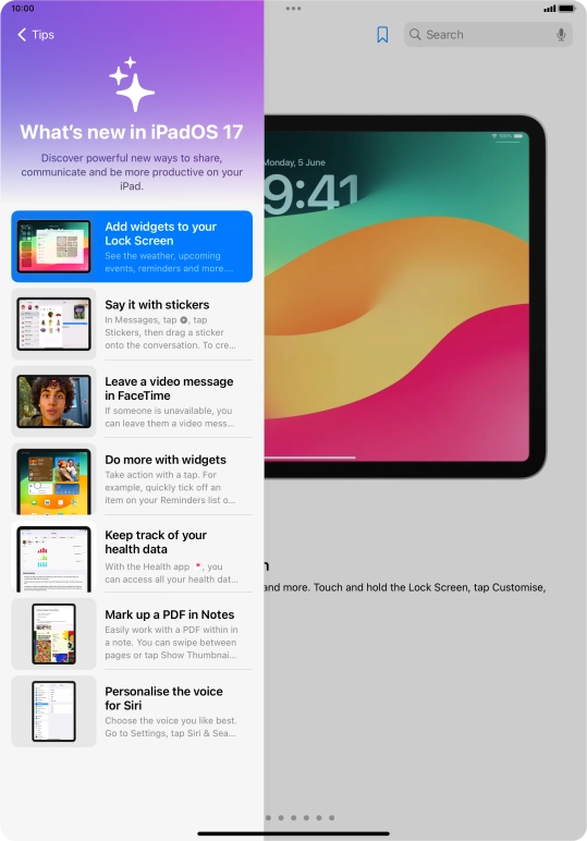 Slide your finger upwards starting from the bottom of the screen to return to the home screen.