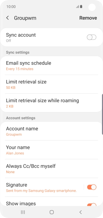 Press the indicator next to 