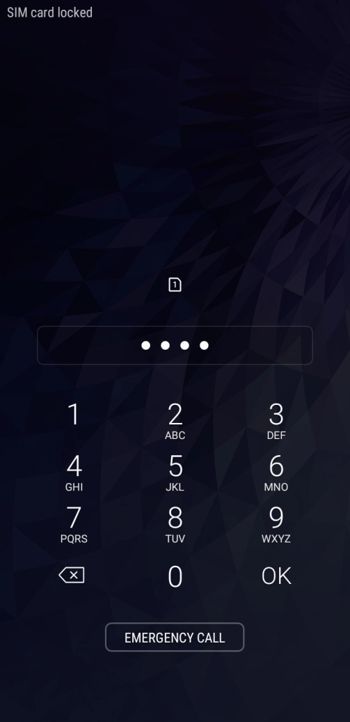If you're asked to key in your PIN, do so and press OK. The default PIN is 1111.