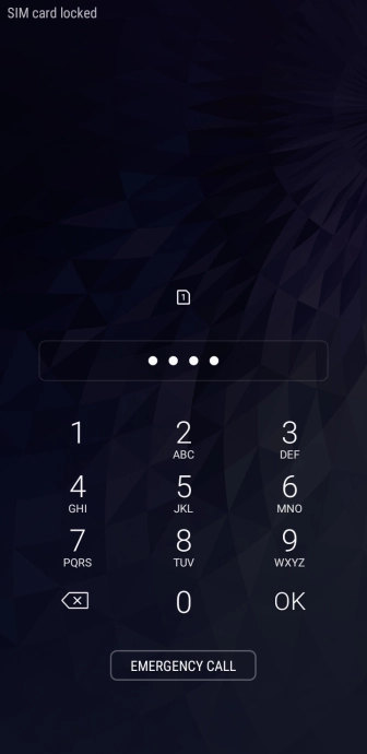 If you're asked to key in your PIN, do so and press OK. The default PIN is 1111.