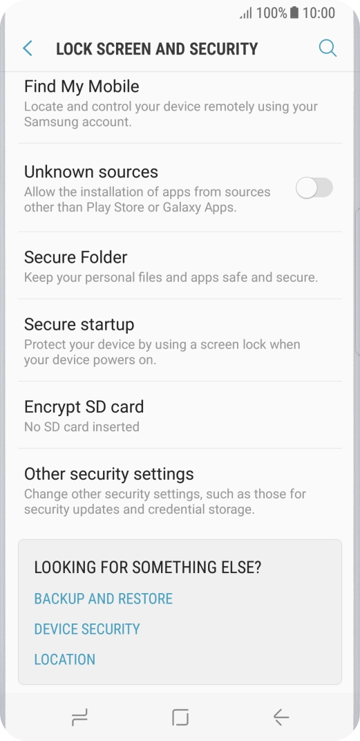 Press Other security settings.