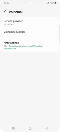 Press Voicemail number.