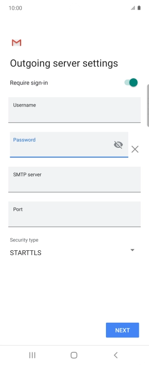 Press the field below 