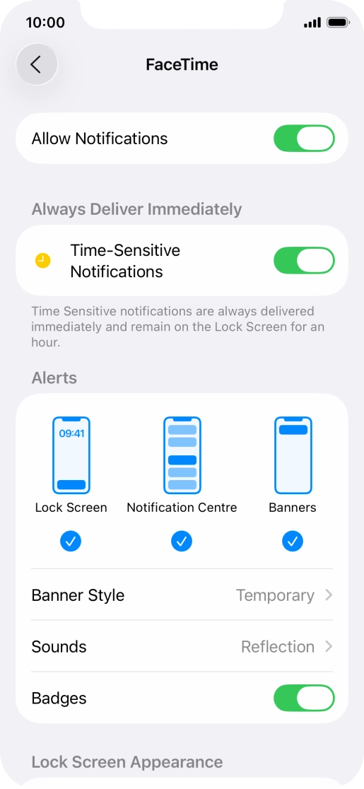 Press the indicator next to 