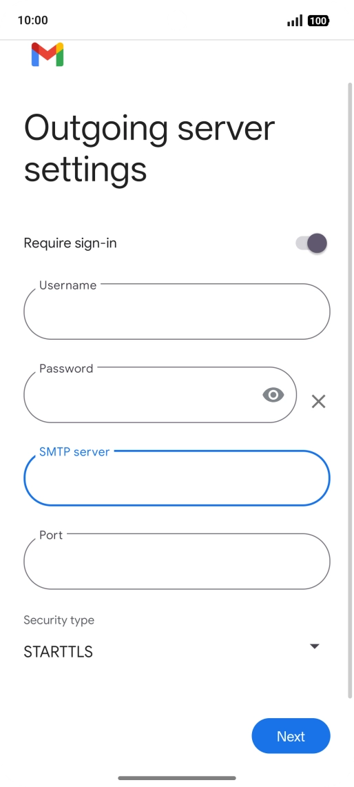 Press the field below 