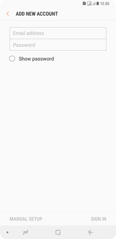 Press Email address and key in your email address.