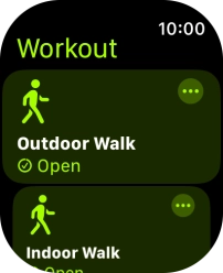 Press the required training activity to start it.