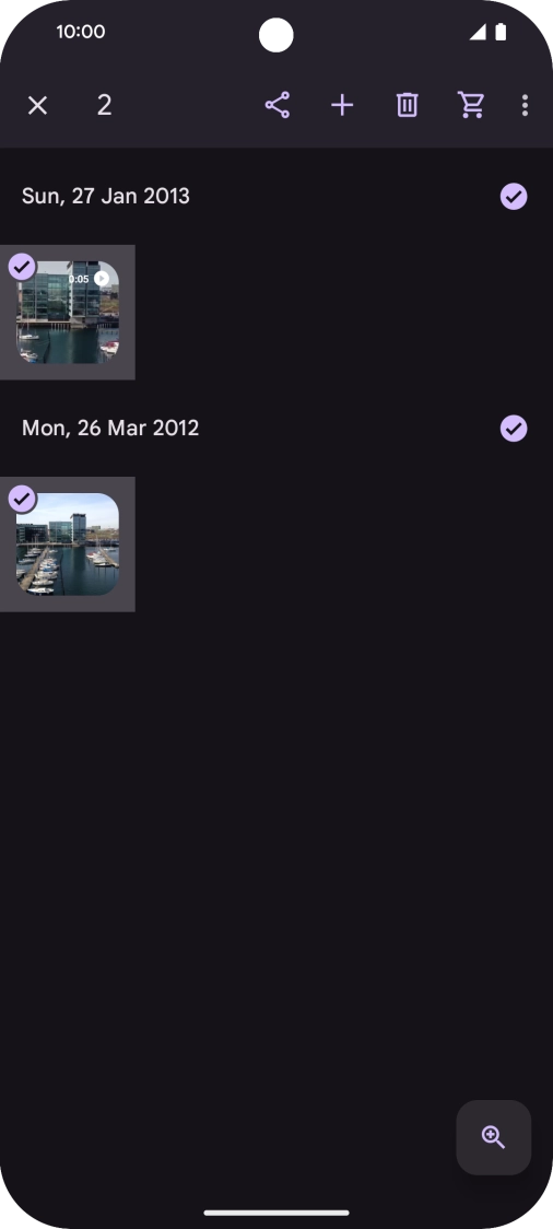 Press the share icon.