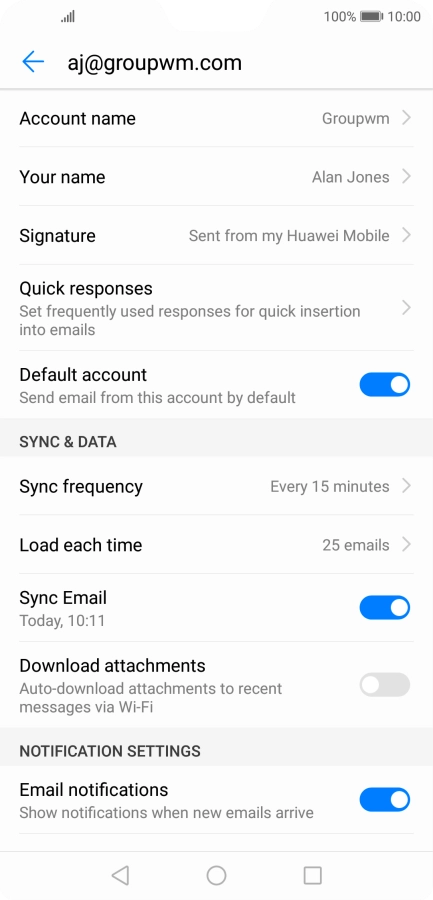 Press the Home key to return to the home screen.