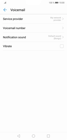 Press Voicemail number.