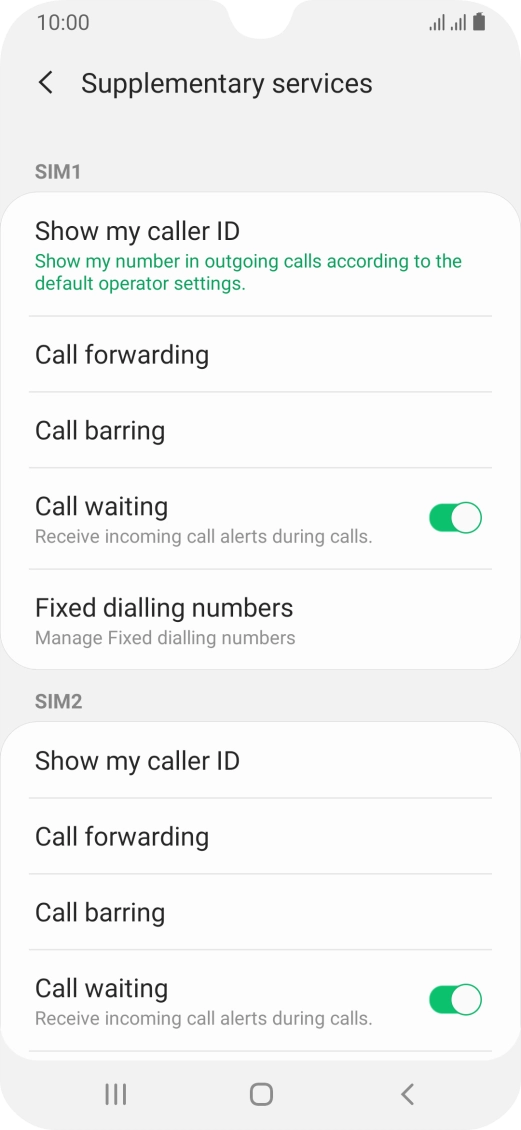 Press Fixed dialling numbers.