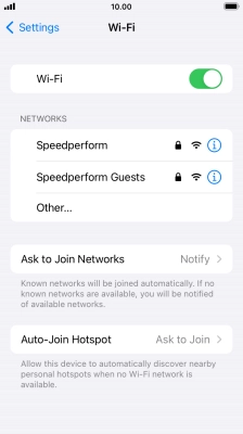 Press the required Wi-Fi network and key in the password for the Wi-Fi network.