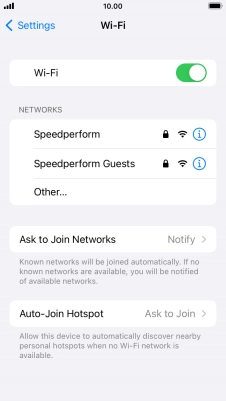 Press the required Wi-Fi network and key in the password for the Wi-Fi network.