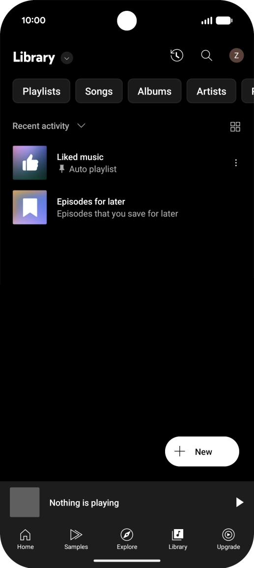 Press the drop down list.