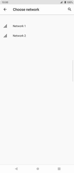 Press the required network.