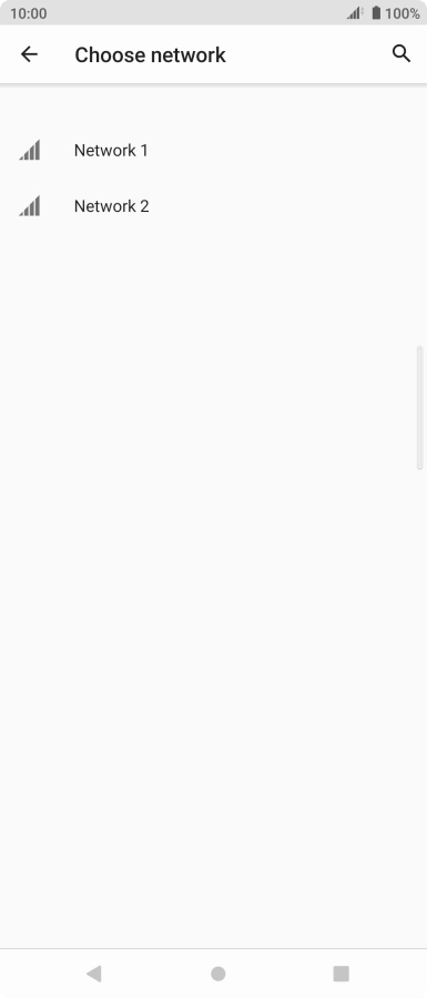 Press the required network.