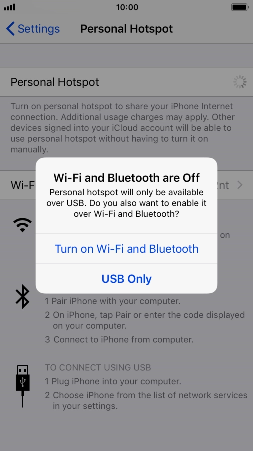 If Wi-Fi is turned off, press Turn on Wi-Fi and Bluetooth.